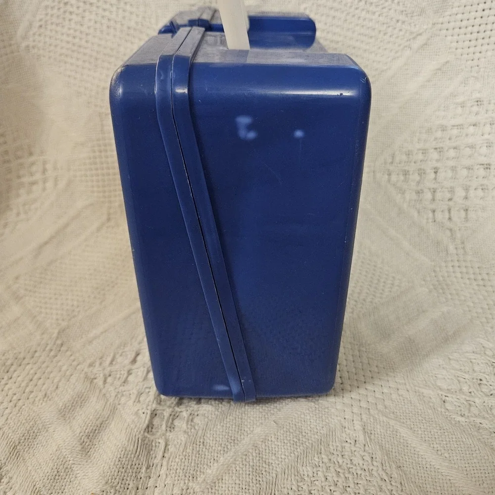 Vintage Disney Pinocchio Plastic Thermos Lunch Box Blue 90s Kidcore Handle
